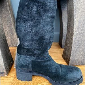 Black Prada Suede Boots